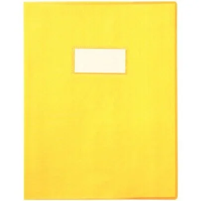 30 protège-cahiers grain 10/100ème format 17 x 22 cm coloris jaune