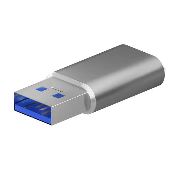 Adaptateur Aisens Mini USB 3.2 Gen2/USB 2.03A – Type USB-C/HA/M – Couleur Gris