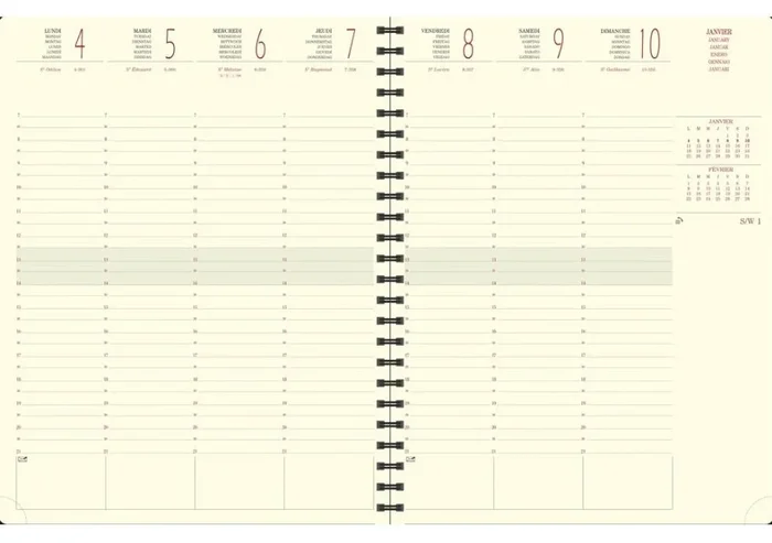 Agenda 2026 Semainier EUROTIME 27S – 210 x 270 mm EXACOMPTA