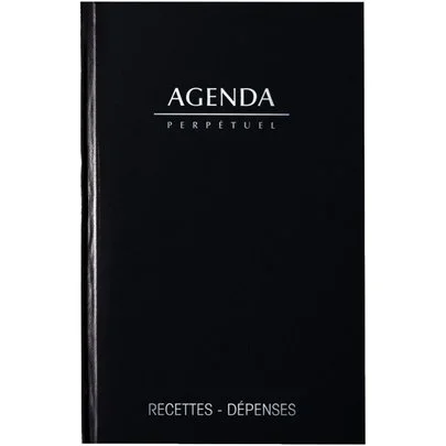 Agenda perpétuel de caisse 14 x 22 cm noir