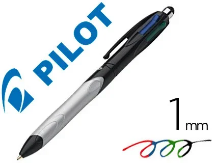BIC 4 Couleurs Stylus – Stylo-Bille Rétractable – Pointe moyenne (1 mm) + 1 stylet