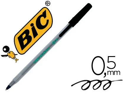 Bic ECOlutions Round – Stylo à Bille – Pointe Moyenne 1mm – Noir
