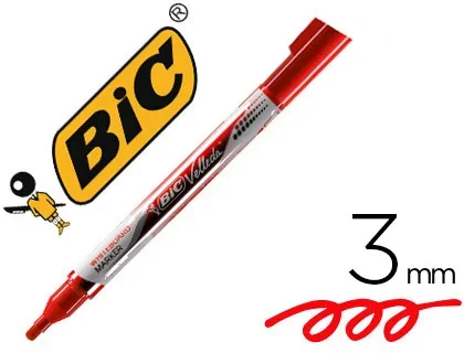 Bic Velleda Liquid Ink – Marqueur Effaçable – Pointe Ogive 3mm – Rouge