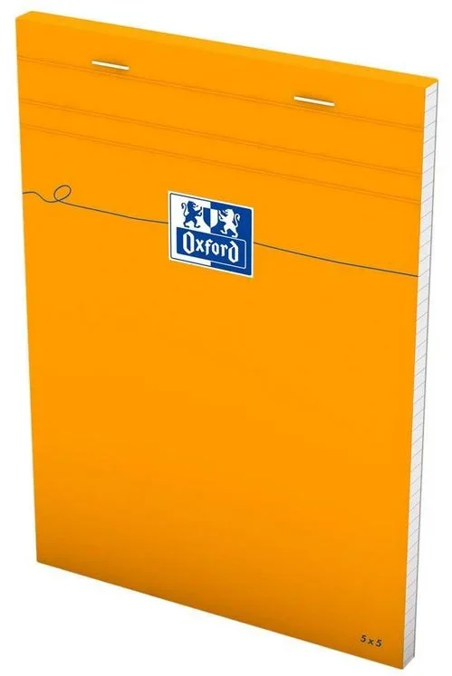 Bloc-Notes quadrillé A5 – 148 x 210 mm OXFORD Couverture orange