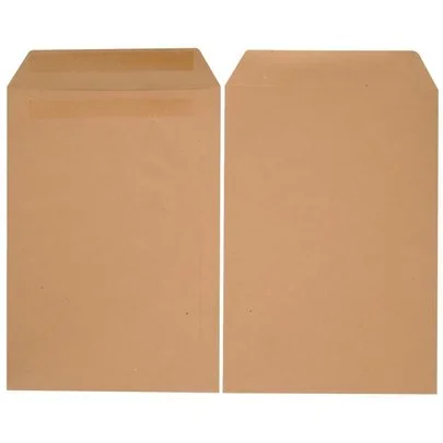 Boîte de 250 pochettes kraft 260×330 90g/m² bande de protection