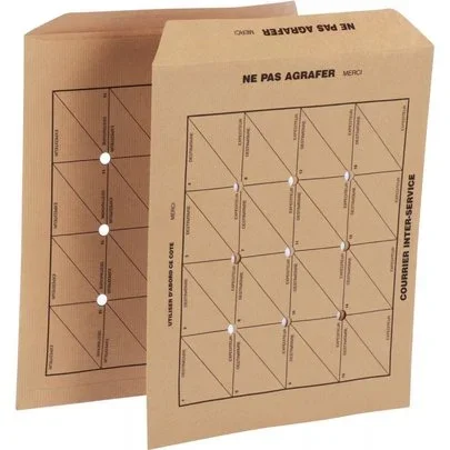 Boîte de 250 pochettes kraft courrier intérieur 260×330 120g/m²