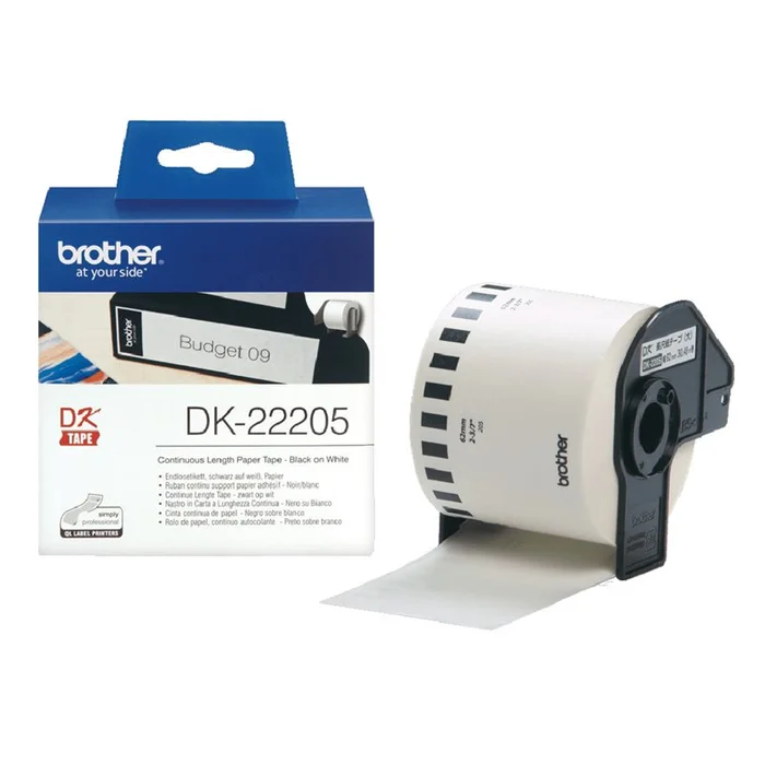 Brother DK-22205 papier étiquettes continues – 62mm x 30,48m
