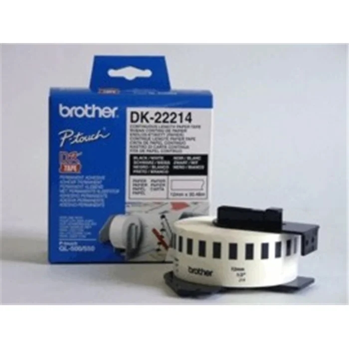 Brother dk-22214 papier étiquettes continues – 12 mm x 30m blanc