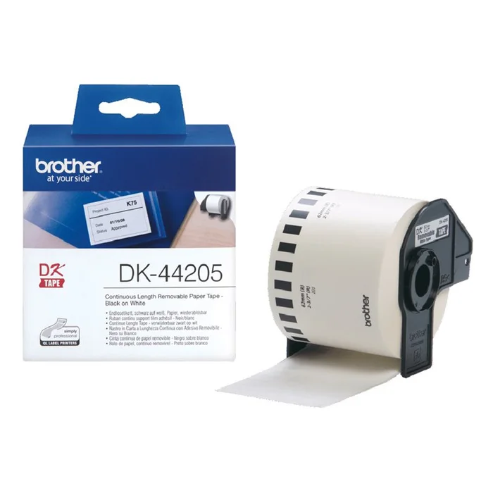 Brother DK-44205 étiquettes en continu en Papier – 62 mm x 30,48 mm – amovibles