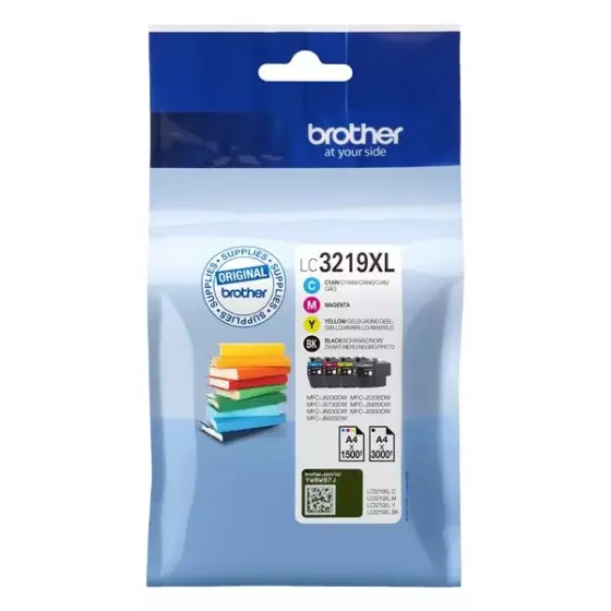 Brother LC3219XL Value Pack – 4 cartouches d&rsquo;encre de marque de grande capacité