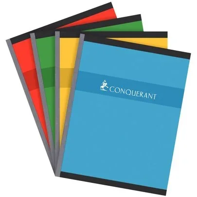 Cahier coloris assortis Conquerant 192 pages 17 x 22 cm 70g Seyès