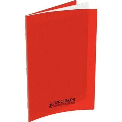 Cahier rouge Conquerant 96 pages format A4 21 x 29,7 cm 90g Seyès