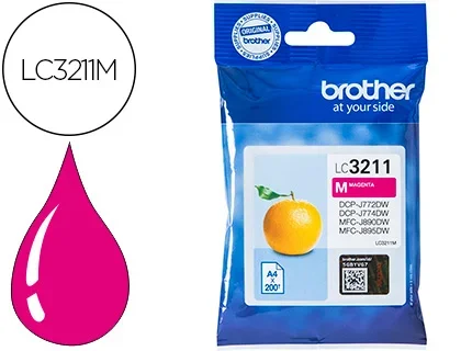 Cartouche brother jet d&rsquo;encre couleur magenta 200p