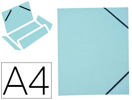 Chemise à élastique 3 rabats Elba carte forte 250g 24x32cm couleur bleu