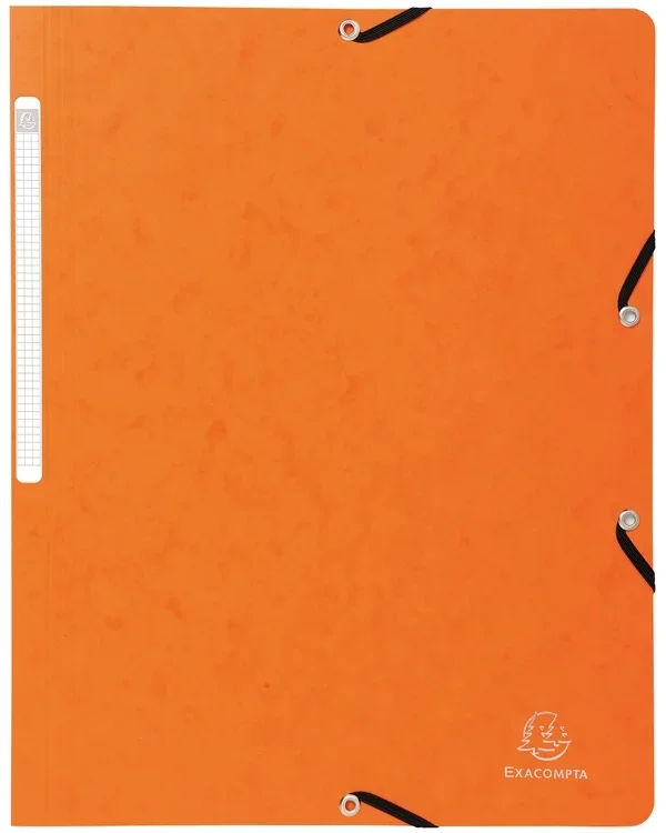 Chemise à élastiques sans rabat Carte lustrée – Orange EXACOMPTA