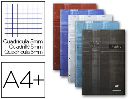 Clairefontaine – Bloc notes pupitre – A4+ (21×32 cm) – Petits carreaux (5×5 mm) – 90g – 280 pages – Perforé