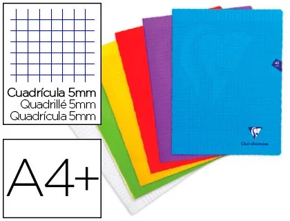 Clairefontaine Mimesys – Cahier piqué – A4+ (24×32 cm) – Petits carreaux (5×5 mm) – 90g – 96 pages