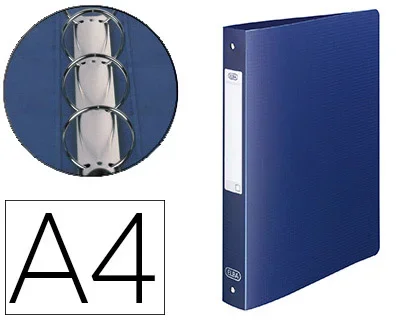 Classeur 4 anneaux Oxford memphis polypropylène 10/10ème dos 40mm coloris bleu