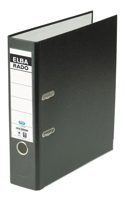 Classeur à levier – Dos 80 mm – Noir ELBA Rado Brillant