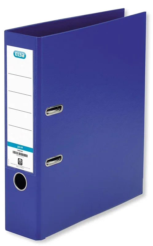 Classeur à levier en PP – Dos 80 mm – Bleu ELBA Smart Pro+