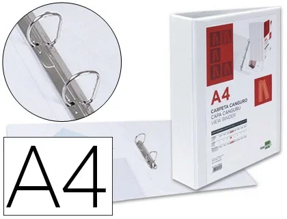 Classeur personnalisable 2 anneaux Liderpapel A4 dos 78mm coloris blanc