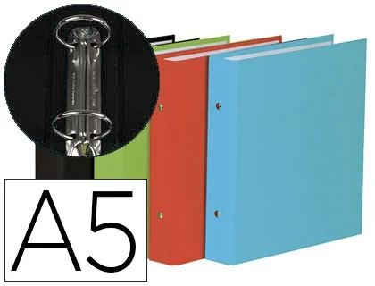 Classeur rigide A5 2 anneaux Elba Normandie dos 40mm coloris assortis