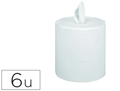 Coldis – 6 Bobines d’essuyage à dévidage centrale – 20×20 cm – 450 feuilles prédécoupées