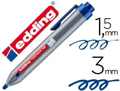 Edding 12 – Marqueur Effaçable – Pointe Ogive – Bleu