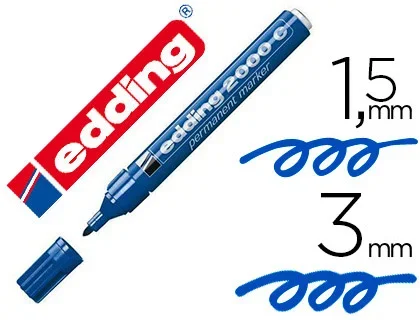 Edding 2000C – Marqueur Indélébile – Pointe Ogive 1.5/3mm – Bleu