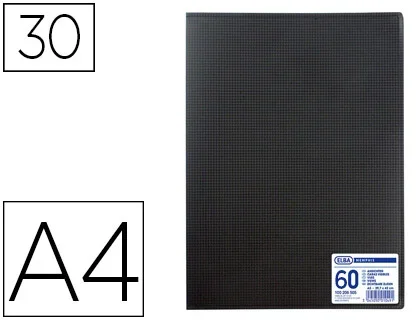 Elba Memphis – Porte vues – 60 vues – A4 – Noir