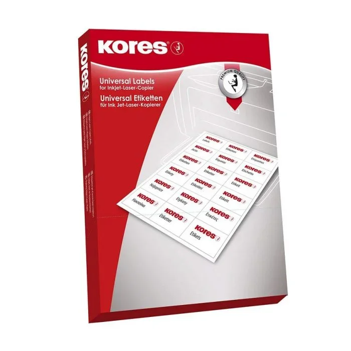 Étiquettes adhésives blanches – 105 x 41 mm KORES L10541 Lot de 1400