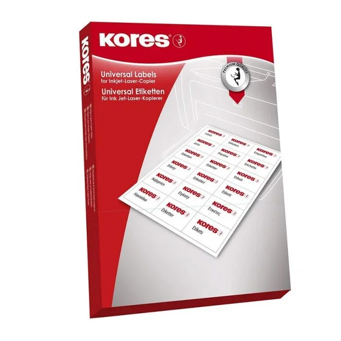 Étiquettes adhésives blanches – 30 x 36 mm KORES Lot de 4000