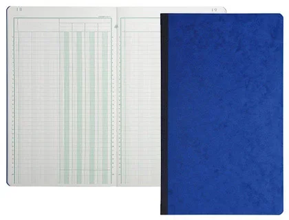 Exacompta – Registre piqûre à colonnes – 195x320mm – 31 lignes – 4 colonnes/page – 80 pages