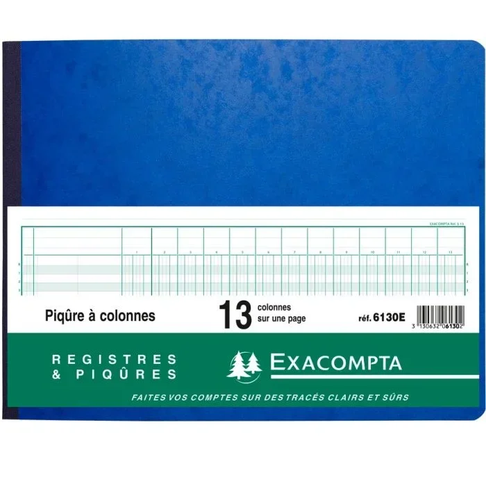 EXACOMPTA Registre 13 colonnes 250 x 320 mm