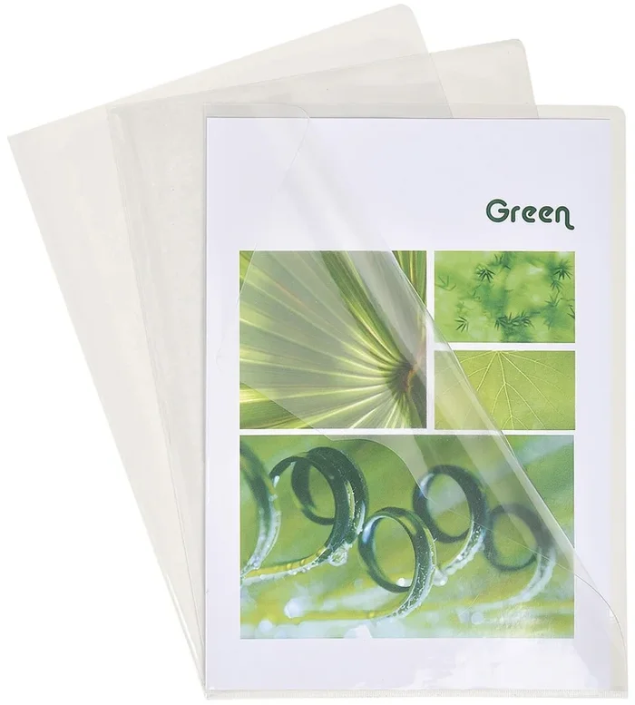 Lot de 10 Pochettes à Coins A4 en PVC lisse – Cristal EXACOMPTA