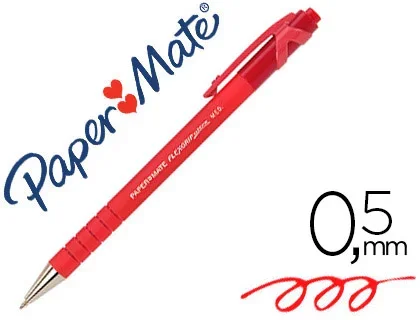 Paper Mate FlexGrip Ultra – Stylo à Bille Rétractable – Pointe Moyenne 1mm – Rouge