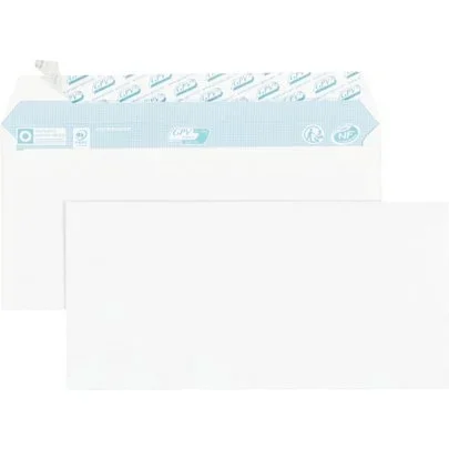 Paquet de 100 enveloppes blanches DL 110×220 75g/m² bande siliconée