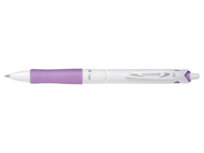 Pilot Acroball PureWhite Stylo à bille rétractable – Couleur violette