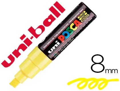 Posca PC-8K – Marqueur Peinture – Pointe Biseautée Large – Jaune