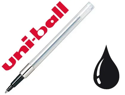 Recharge uniball power tank pointe acier inoxydable écriture tous angles surfaces humides coloris noir