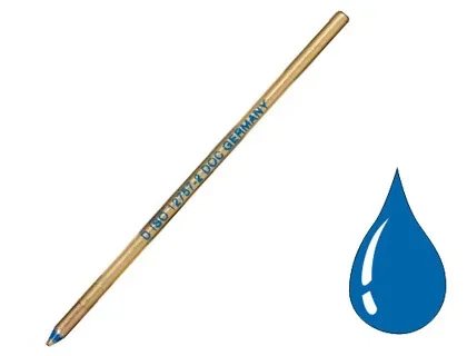 Recharge universelle stylo-bille courte laiton largeur moyenne coloris bleu