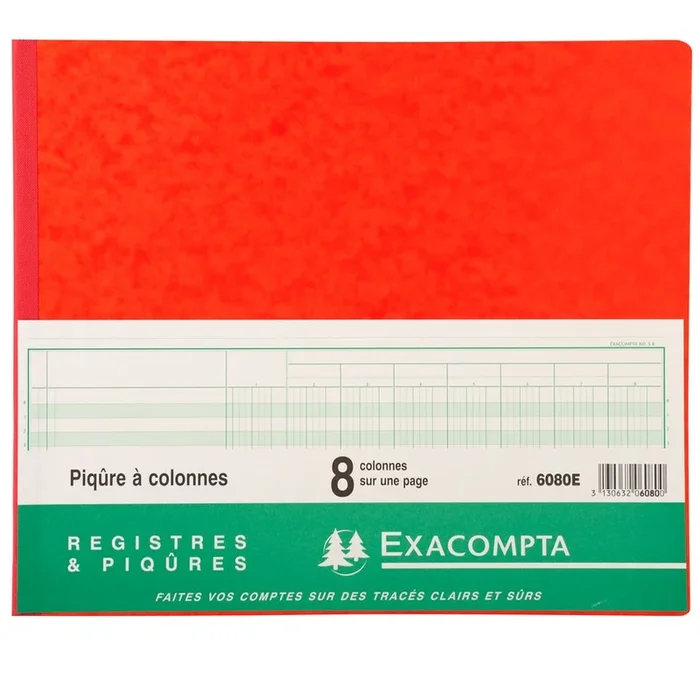 Registre 8 colonnes – 270 x 320 mm EXACOMPTA
