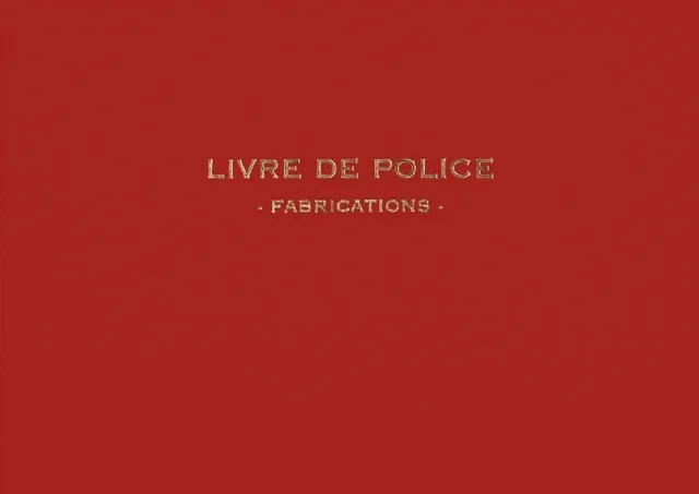 Registre Bijoutier Fabricant – Livre de police Métaux précieux ELVE