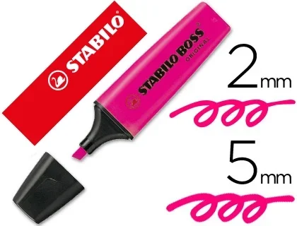 Stabilo Boss – Surligneur – Pointe Biseautée – Rose
