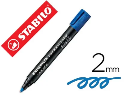 Staedtler Lumocolor 352 – Marqueur Indélébile – Pointe Ogive – Bleu