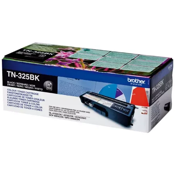Toner BROTHER TN325BK (TN-325BK) noir de 4000 pages – cartouche laser de marque BROTHER