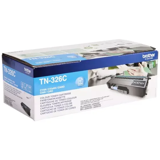 Toner BROTHER TN326C (TN-326C) cyan de 3500 pages – cartouche laser de marque BROTHER