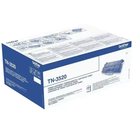 Toner de marque Brother TN-3520 noir – 20000 pages