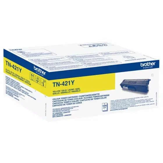 Toner de marque Brother TN-421Y jaune – Original laser – 1800 pages