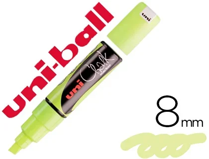 Uniball Chalk – Marqueur Craie – Pointe Biseautée Large – Jaune